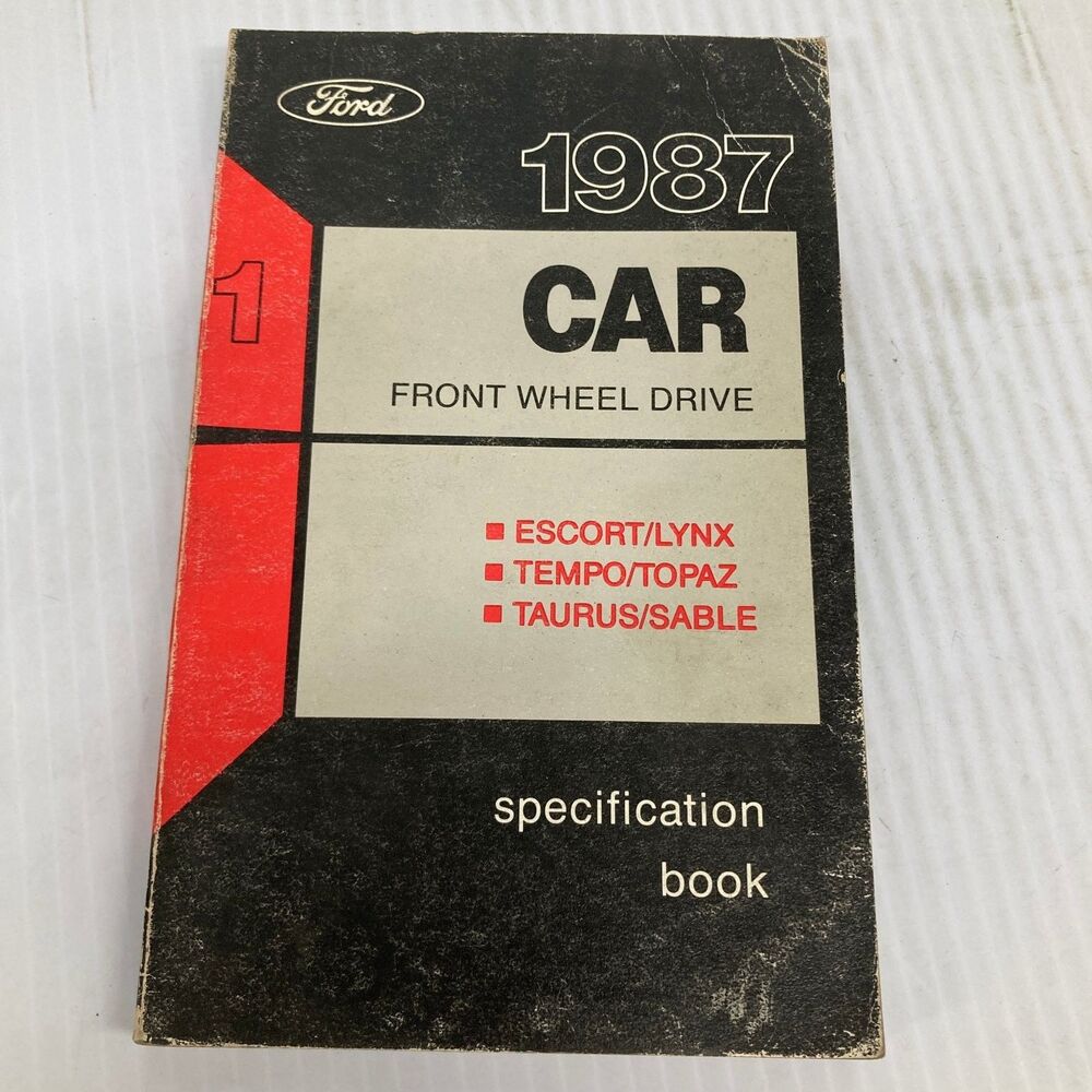Ford FWD Models Spec Guide Escort Tempo Taurus 1987